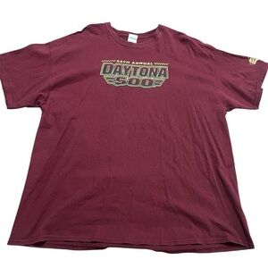 2013 55th Annual Daytona 500 T-Shirt Size 2XL Maroon NASCAR Racing Graphic Cars